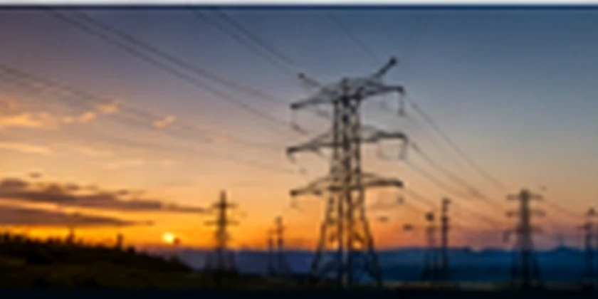 Energy infrastructure at sunset
